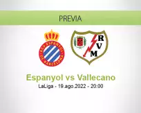 Pronóstico Espanyol Vallecano (19 agosto 2022)