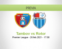 Pronóstico Tambov Rotor (26 febrero 2021)