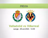 Pronóstico Valladolid Villarreal (26 octubre 2024)