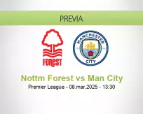 Pronóstico Nottm Forest Man City (08 marzo 2025)