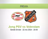 Pronóstico Jong PSV Volendam (22 noviembre 2024)