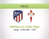 Pronóstico Atlético Celta Vigo (15 febrero 2025)