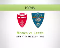 Pronóstico Monza Lecce (16 febrero 2025)