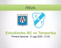 Pronóstico Estudiantes RC Temperley (31 agosto 2025)