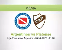 Pronóstico Argentinos Platense (03 febrero 2025)