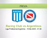 Pronóstico Racing Club Argentinos (15 febrero 2025)