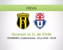 Pronóstico Guaraní U. de Chile (24 julio 2025)