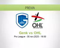 Pronóstico Genk OHL (30 noviembre 2025)