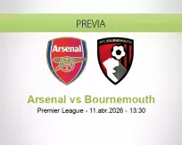 Pronóstico Arsenal Bournemouth (11 abril 2026)