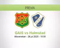 Pronóstico GAIS Halmstad (26 julio 2025)