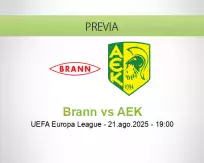 Pronóstico Brann AEK (21 agosto 2025)
