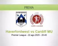 Pronóstico Haverfordwest Cardiff MU (22 agosto 2025)