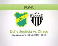 Pronóstico Def y Justicia Chaco (02 abril 2026)