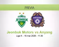 Pronóstico Jeonbuk Motors Anyang (18 marzo 2026)
