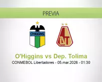 Pronóstico O'Higgins Dep. Tolima (04 marzo 2026)