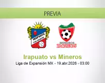 Pronóstico Irapuato Mineros (18 abril 2026)