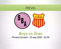 Pronóstico Boys Grau (22 septiembre 2025)