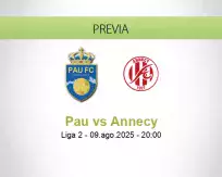 Pronóstico Pau Annecy (09 agosto 2025)
