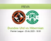 Pronóstico Dundee Utd Hibernian (20 diciembre 2025)