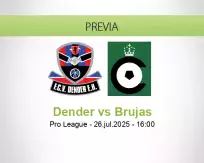 Pronóstico Dender Brujas (26 julio 2025)