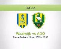 Pronóstico Waalwijk ADO (26 septiembre 2025)