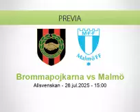 Pronóstico Brommapojkarna Malmö (26 julio 2025)