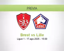 Pronóstico Brest Lille (17 agosto 2025)