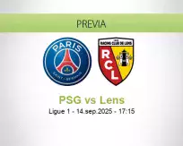 Pronóstico PSG Lens (14 septiembre 2025)
