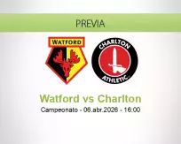 Pronóstico Watford Charlton (06 abril 2026)