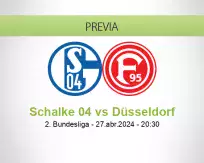 Pronóstico Schalke 04 Düsseldorf (27 abril 2024)