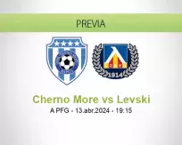 Pronóstico Cherno More Levski (13 abril 2024)