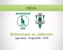 Pronóstico Bohemians Jablonec (10 agosto 2025)