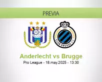 Pronóstico Anderlecht Brugge (18 mayo 2025)