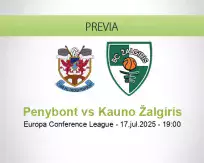 Pronóstico Penybont Kauno Žalgiris (17 julio 2025)