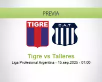 Pronóstico Tigre Talleres (14 septiembre 2025)
