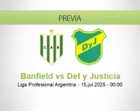 Pronóstico Banfield Def y Justicia (14 julio 2025)
