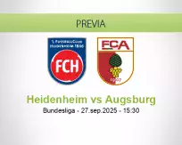 Pronóstico Heidenheim Augsburg (27 septiembre 2025)