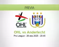 Pronóstico OHL Anderlecht (26 septiembre 2025)