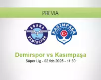 Pronóstico Demirspor Kasımpaşa (02 febrero 2025)