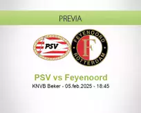 Pronóstico PSV Feyenoord (05 febrero 2025)