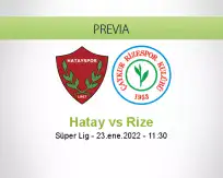 Pronóstico Hatay Rize (23 enero 2022)