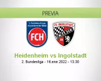 Pronóstico Heidenheim Ingolstadt (16 enero 2022)