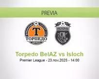 Pronóstico Torpedo BelAZ Isloch (23 noviembre 2025)