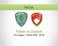 Pronóstico Fateh Damak (26 febrero 2026)