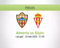 Pronóstico Almería Gijón (20 septiembre 2025)