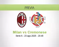 Pronóstico Milan Cremonese (23 agosto 2025)