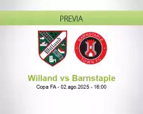 Pronóstico Willand Barnstaple (02 agosto 2025)