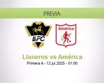 Pronóstico Llaneros América (11 julio 2025)