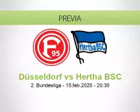 Pronóstico Düsseldorf Hertha BSC (15 febrero 2025)