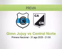 Pronóstico Gimn Jujuy Central Norte (31 agosto 2025)